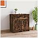 Credenza Rovere Fumo 70x35,5x67,5 Cm In Legno Multistrato - Foto miniatura 1