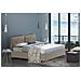 Letto Singolo Milena, Letto Contenitore Con Rivestimento In Ecopelle, 100% Made In Italy, Apertura Frontale, Adatto Per Materasso Cm 80x190, Tortora - Foto miniatura 1