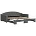 Divano Letto Con Letto Estraibile Grigio Scuro 100x200 Tessuto - Foto miniatura 2
