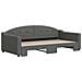 Divano Letto Con Letto Estraibile Grigio Scuro 100x200 Tessuto - Foto miniatura 3