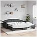 Divano Letto Con Letto Estraibile Grigio Scuro 100x200 Tessuto - Foto miniatura 1