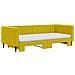 Divano Letto Estraibile Con Materassi Giallo 90x200 Cm Velluto - Foto miniatura 4