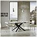Tavolo Allungabile 90x180/284 Cm Volantis Telaio Antracite - Bianco Frassino - Foto miniatura 4