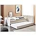Letto Estraibile Legno Di Pino Edern 90 X 200 Cm Bianco - Foto miniatura 1