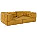 Pouf Modulare Giallo 140x70x36 in Tessuto - Foto miniatura 1