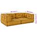 Pouf Modulare Giallo 140x70x36 in Tessuto - Foto miniatura 5