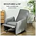 Poltrona Relax Reclinabile con Poggiapiedi Estraibile, Copertura di Ricambio e Seduta con Molle, Grigio - Foto miniatura 6