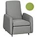 Poltrona Relax Reclinabile con Poggiapiedi Estraibile, Copertura di Ricambio e Seduta con Molle, Grigio - Foto miniatura 1