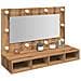 Mobile A Specchio Con Led Rovere Artigianale 90x31,5x62 Cm - Foto miniatura 1