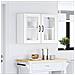 Pensile Da Cucina Con Porta In Vetro Lucca Bianco Truciolato - Foto miniatura 3