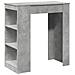 Tavolo Bar con Rastrelliera Grigio 95x47x103,5 cm Multistrato - Foto miniatura 1