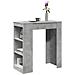 Tavolo Bar con Rastrelliera Grigio 95x47x103,5 cm Multistrato - Foto miniatura 2