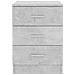 Lusso Casadino -  Comodino Grigio Cemento 38x35x56 Cm In Legno Multistrato - Foto miniatura 3