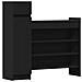 Lusso Casadino -  Scarpiera Nera 100,5x28x100 Cm In Legno Multistrato - Foto miniatura 1