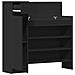 Lusso Casadino -  Scarpiera Nera 100,5x28x100 Cm In Legno Multistrato - Foto miniatura 4