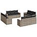 Lusso Casadino -  Set Divano Giardino 12 Pz Con Cuscini Grigio Chiaro Polyrattan - Foto miniatura 1