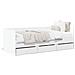 Divano Letto con Cassetti senza Materasso Bianco 75x190 cm - Foto miniatura 1