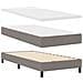 Letto a rete  con materasso tortora 80x200 cm tessuto, Testata design linee  tortora 80 cm tessuto - Foto miniatura 3