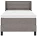 Letto a rete  con materasso tortora 80x200 cm tessuto, Testata design linee  tortora 80 cm tessuto - Foto miniatura 8