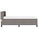 Letto a rete  con materasso tortora 80x200 cm tessuto, Testata design linee  tortora 80 cm tessuto - Foto miniatura 9
