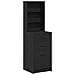 Highboard Nero Quercia 40x41x135 cm Legno ingegnerizzato - Foto miniatura 1