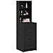 Highboard Nero Quercia 40x41x135 cm Legno ingegnerizzato - Foto miniatura 3