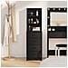 Highboard Nero Quercia 40x41x135 cm Legno ingegnerizzato - Foto miniatura 4