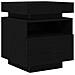 Comodino  con luci LED Rovere Nero 40x39x48,5 cm - Foto miniatura 1