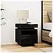 Comodino  con luci LED Rovere Nero 40x39x48,5 cm - Foto miniatura 2