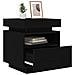 Comodino  con luci LED Rovere Nero 40x39x48,5 cm - Foto miniatura 3