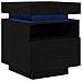 Comodino  con luci LED Rovere Nero 40x39x48,5 cm - Foto miniatura 5