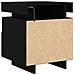 Comodino  con luci LED Rovere Nero 40x39x48,5 cm - Foto miniatura 6