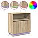 Credenza con LED rovere sonoma 71 x 34.5 x 75 cm - Foto miniatura 4