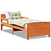 Letto Estensibile per Bambini Cera marrone 80 x 130 / 165 / 200 cm - Foto miniatura 4