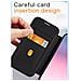 Custodia A Portafoglio Magnetica Nera Compatibile Con Iphone 17 - Cover A Libro In Pelle Pu Con Scomparti Per Carte E Blocco Rfid - Foto miniatura 3