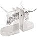 Fermalibri 2 pcs Argento 21.5 x 15.5 x 20 cm Alluminio - Foto miniatura 1