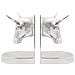 Fermalibri 2 pcs Argento 21.5 x 15.5 x 20 cm Alluminio - Foto miniatura 4