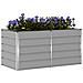 Fioriera Grigio chiaro 160 x 80 x 75 cm Acciaio - Foto miniatura 3