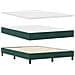 Letto a molle con materasso Verde Scuro 190 x 140 cm Poliestere - Foto miniatura 4