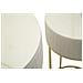 Set 2 Tavolini Alti Wedding Rotondi In Crema E Oro Ø50x90 E Ø40x70 Cm - Foto miniatura 3
