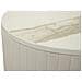 Set 2 Tavolini Alti Wedding Rotondi In Crema E Oro Ø50x90 E Ø40x70 Cm - Foto miniatura 4