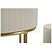 Set 2 Tavolini Alti Wedding Rotondi In Crema E Oro Ø50x90 E Ø40x70 Cm - Foto miniatura 5