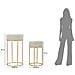 Set 2 Tavolini Alti Wedding Rotondi In Crema E Oro Ø50x90 E Ø40x70 Cm - Foto miniatura 8