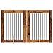 Cancello per cani con supporti 2 pcs Legno antico 80 x 100 cm - Foto miniatura 1