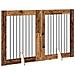Cancello per cani con supporti 2 pcs Legno antico 80 x 100 cm - Foto miniatura 4