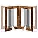 Cancello per cani con supporti 2 pcs Legno antico 80 x 100 cm - Foto miniatura 8