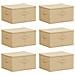 Scatola di Stoccaggio 6 pcs Crema 43 x 34 x 23 cm - Foto miniatura 1