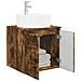 Mobile Lavabo da Parete Rovere Fumo 49,5 x 44,5 x 65 cm - Foto miniatura 2