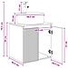 Mobile Lavabo da Parete Rovere Fumo 49,5 x 44,5 x 65 cm - Foto miniatura 7