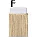 Mobile lavabo da parete Rovere Sonoma 49 x 41 x 63 cm - Foto miniatura 2
